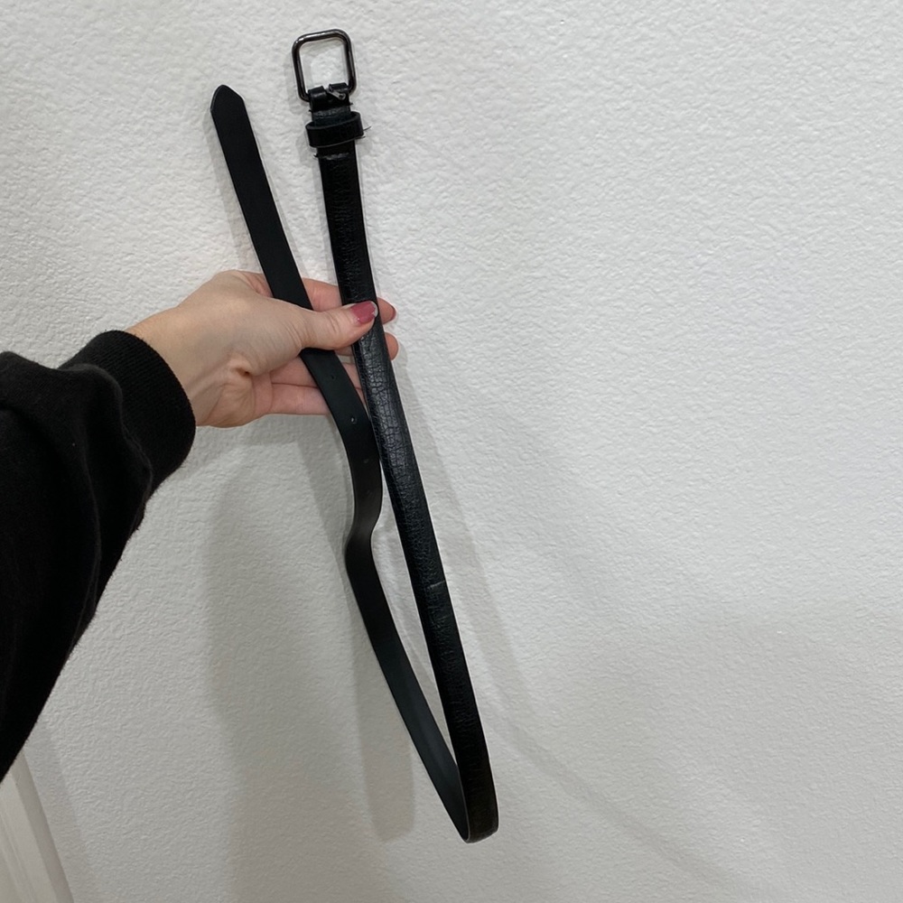 Faux leather belt